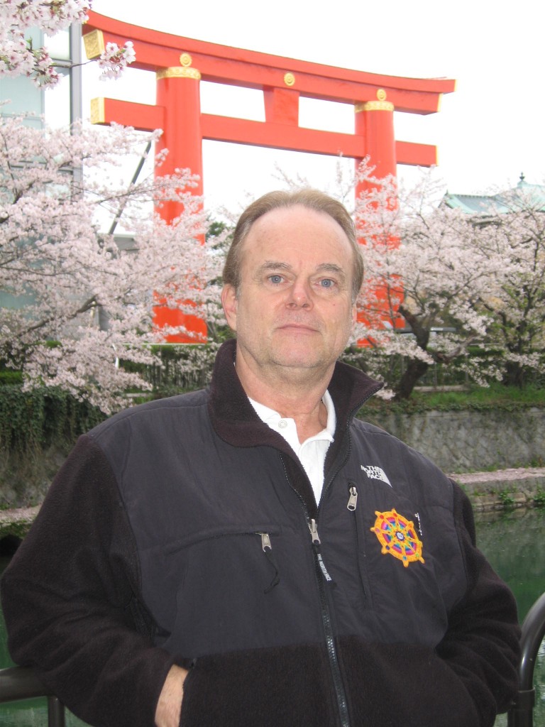 Doshi Richard Van Donk at a torii gate in Japan